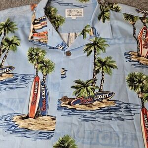 Toes To The Nose Mens Coors Light Hawaiian Shirt Size 3XL  Aloha Surf‎